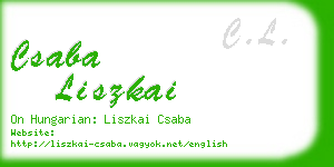 csaba liszkai business card